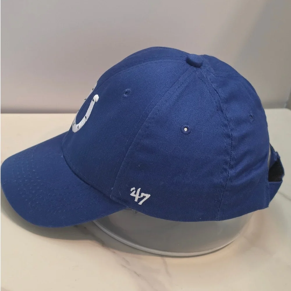 Indianapolis Colts Hat 47 Brand Blue NFL Horseshoe Logo Adjustable Toddler Cap